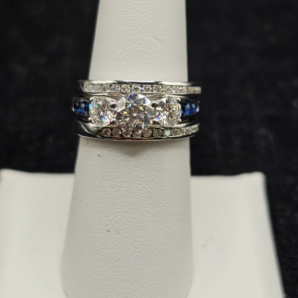 Gorgeous Moissanite 3 ring set. Size 8 - Picture 3 of 14